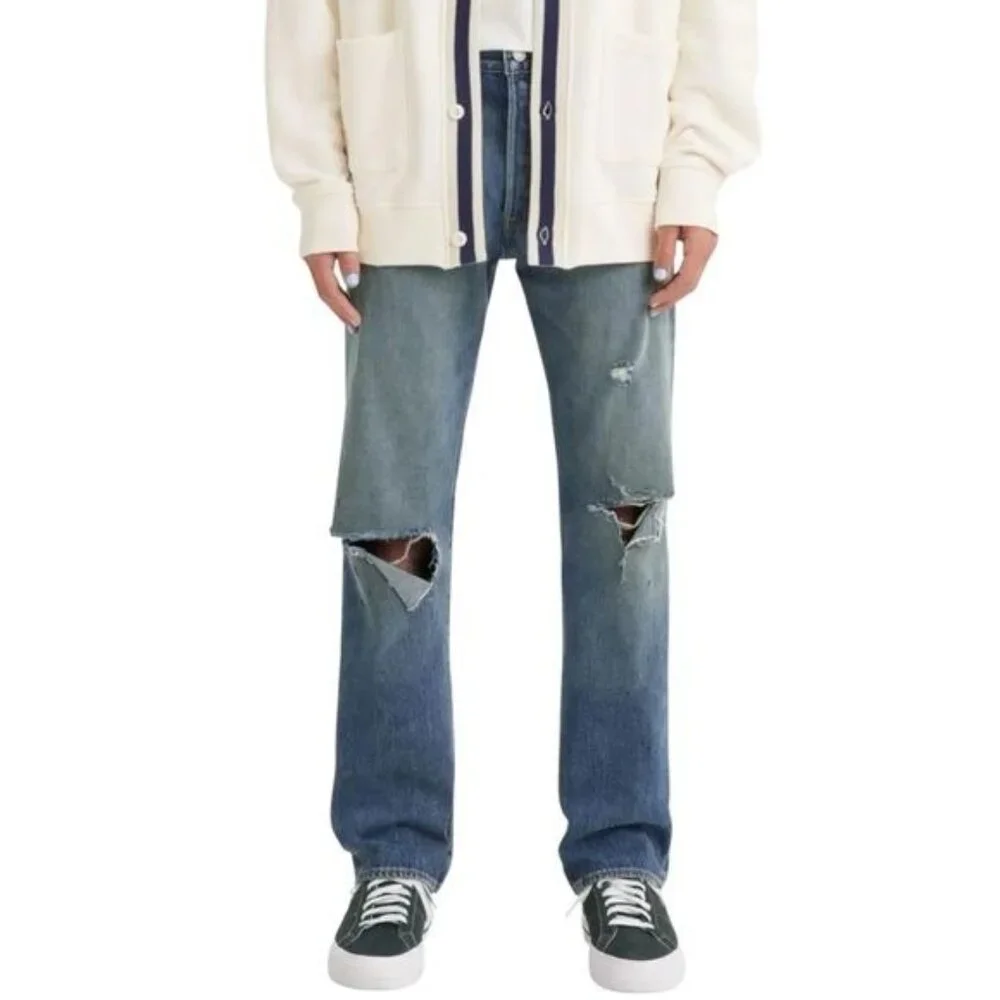 New Levi's Mens 501  93‎ Straight Blue Jeans Size 35
